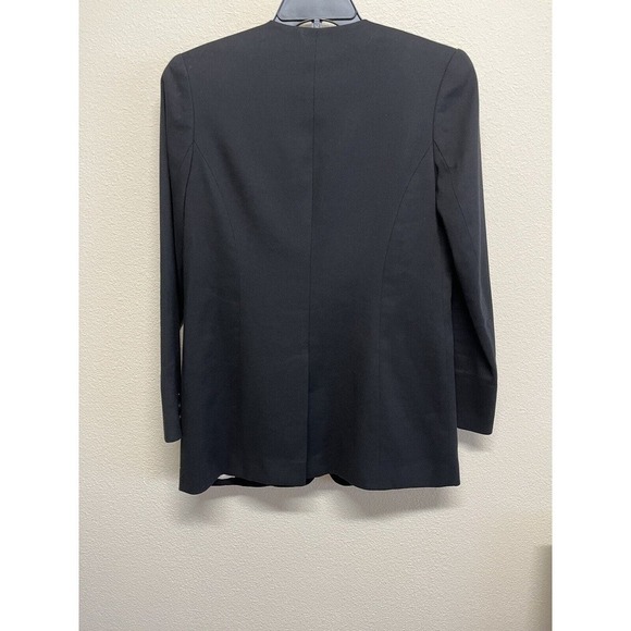 Smythe Women's Long Shawl Collar Blazer Size 4 in Black Wool Blend - Picture 8 of 13